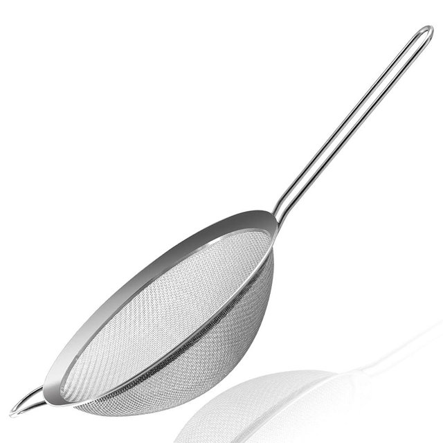 Anaeat Fine Mesh Strainers - Premium Stainless Steel Colander Sieve Sifters, with Durable Mesh and Sturdy Handle, Excellent for Sifting Dry ingredients, Flour, Pastas, Rice, Tea (7.09"）