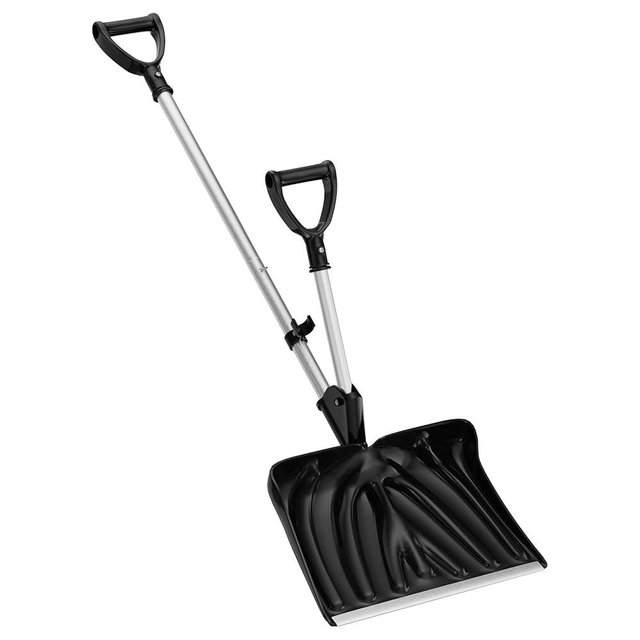 54" Snow Shovel with Two D-Ring Handles - Ergonomic and Heavy-Duty Snow Removal Tool with Aluminum Blade and Auxiliary Handle for Extended Reach