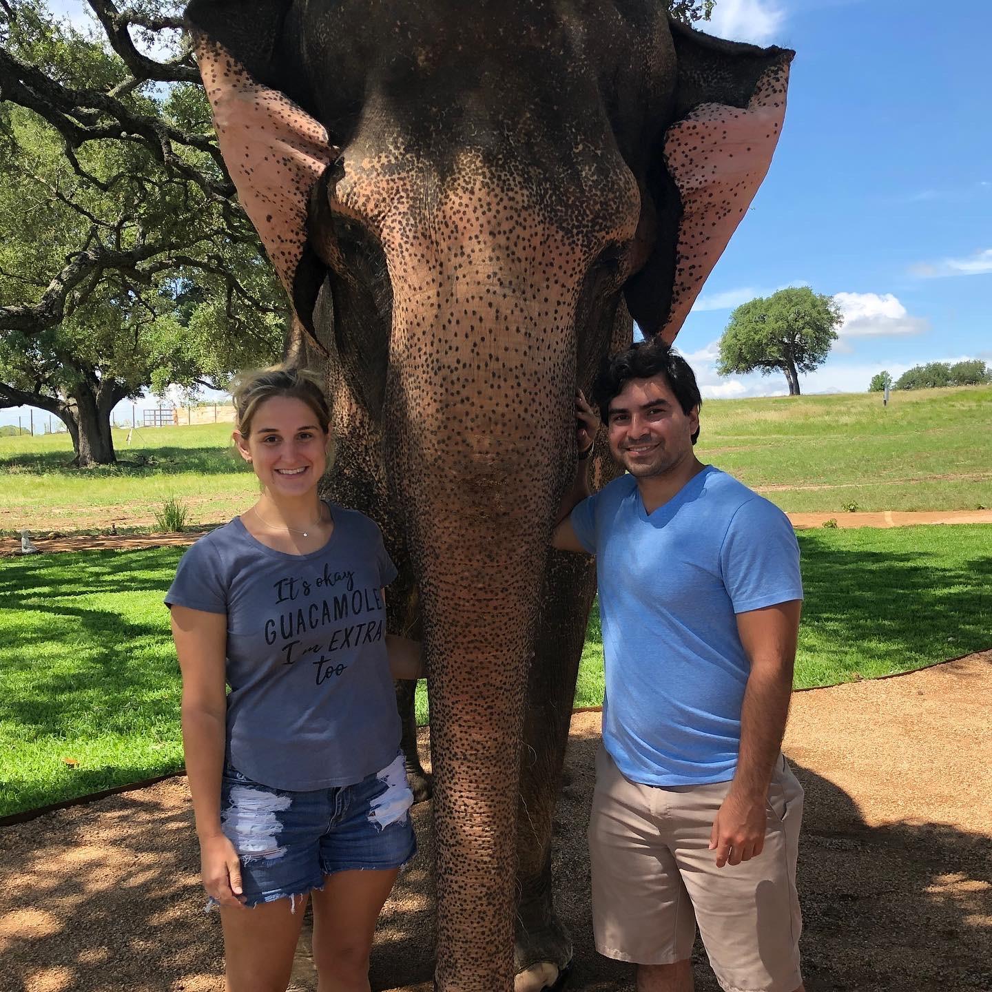 The best surprise! Visiting the elephants in Fredericksburg.