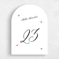 White Wedding Table Number - Estate