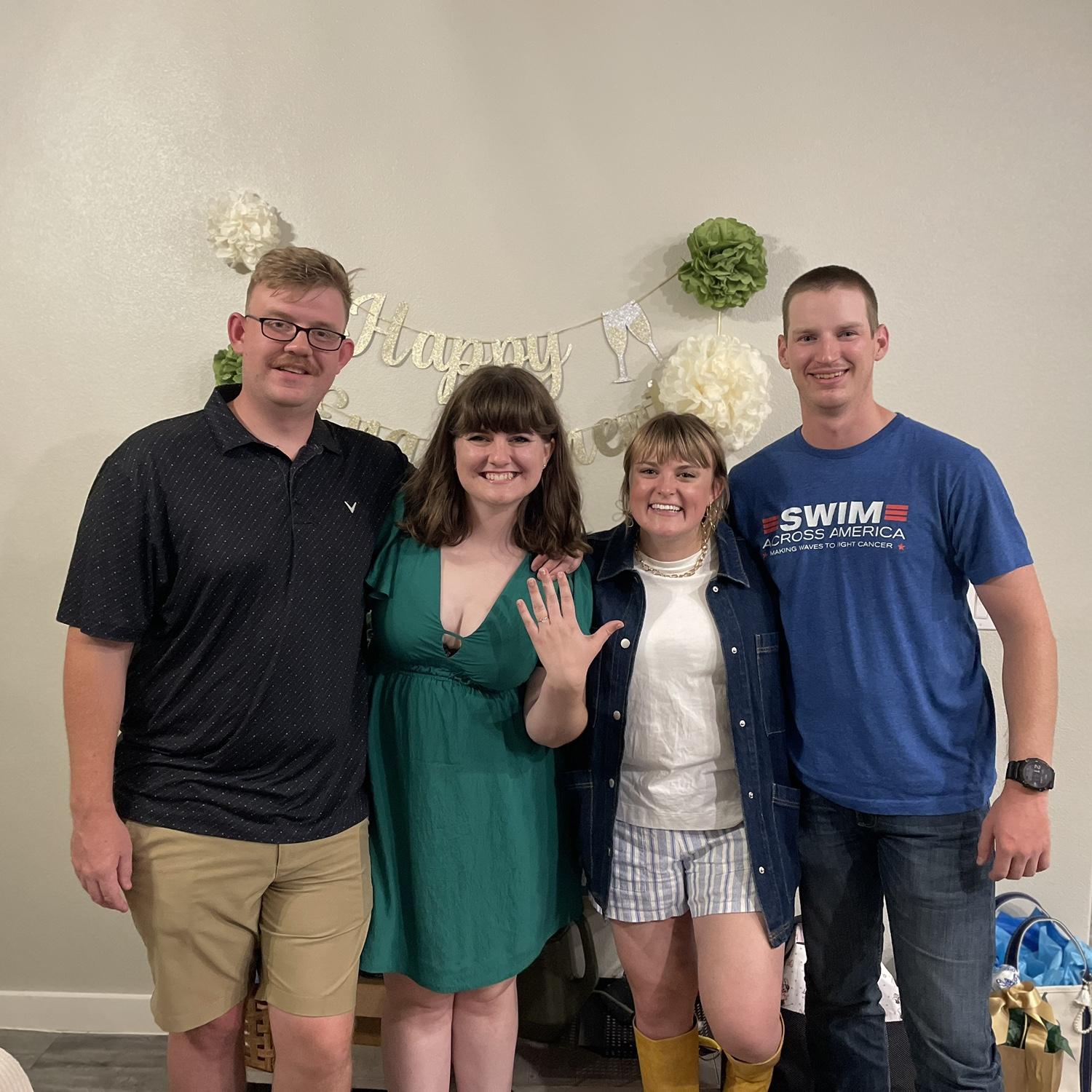 Our sweet friend (and Maid of Honor), Sydney, hosted our engagement party an hour after Hunter proposed!
