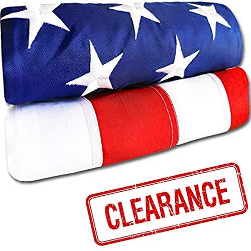 American Flag 4x6 ft - Heavy-Duty US Flag - Embroidered Stars - Nylon USA Flag Built for Outdoors - Sewn Stripes - UV Protection - Brass Grommets