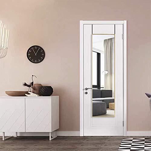 Beauty4U Full Length Door Mirror Wall Mounted Dressing Mirror, 50"x 14", Gold