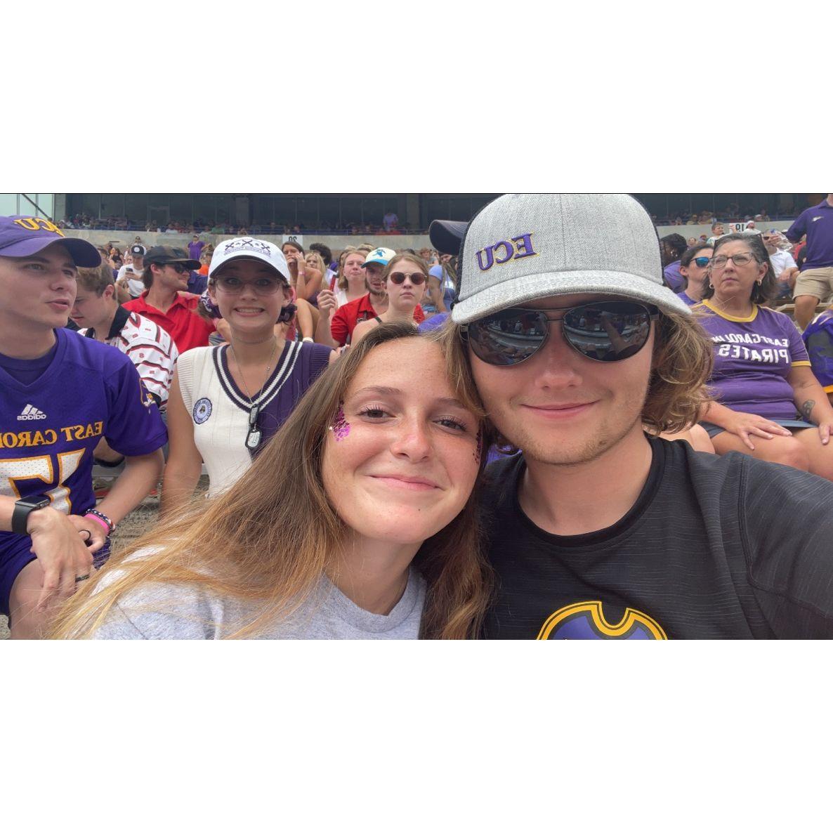 First ECU game together. GO PIRATES!
