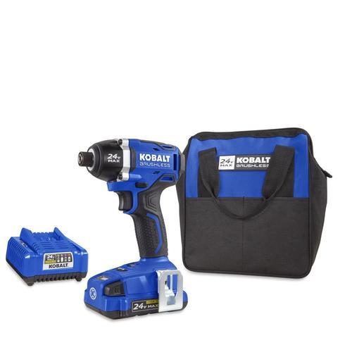 Kobalt 24-Volt Max Variable Speed Brushless Cordless Impact Driver (1-Battery) at Lowes.com