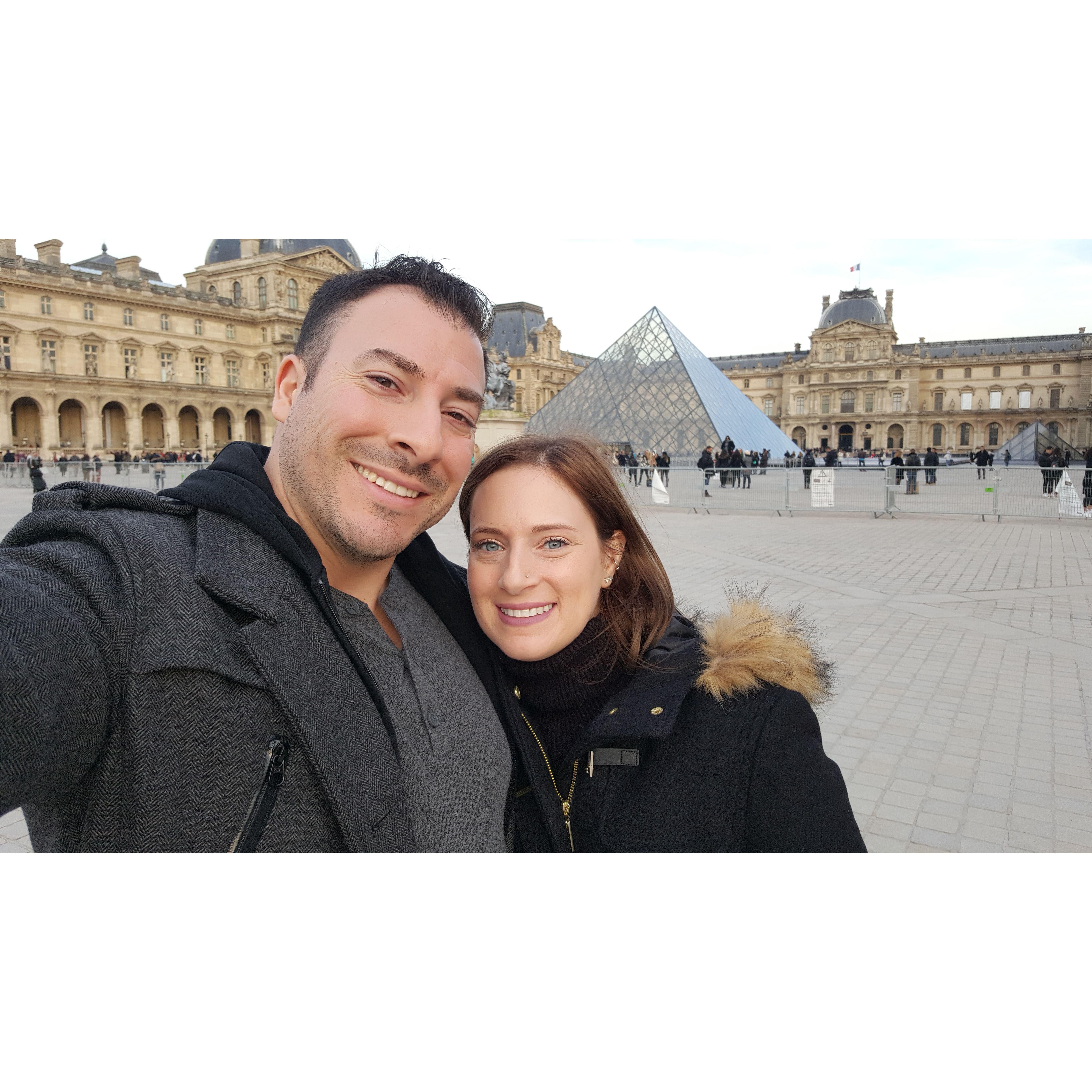 Our first time at the Louvre in Paris