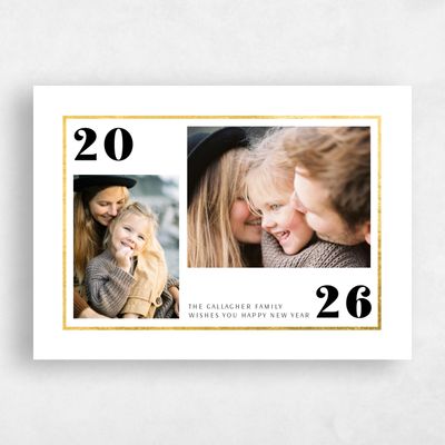 White Standard Holiday Card - Coligny Foil