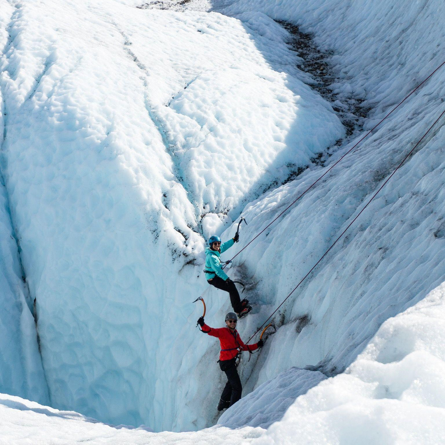 Ice climbing in Alaska