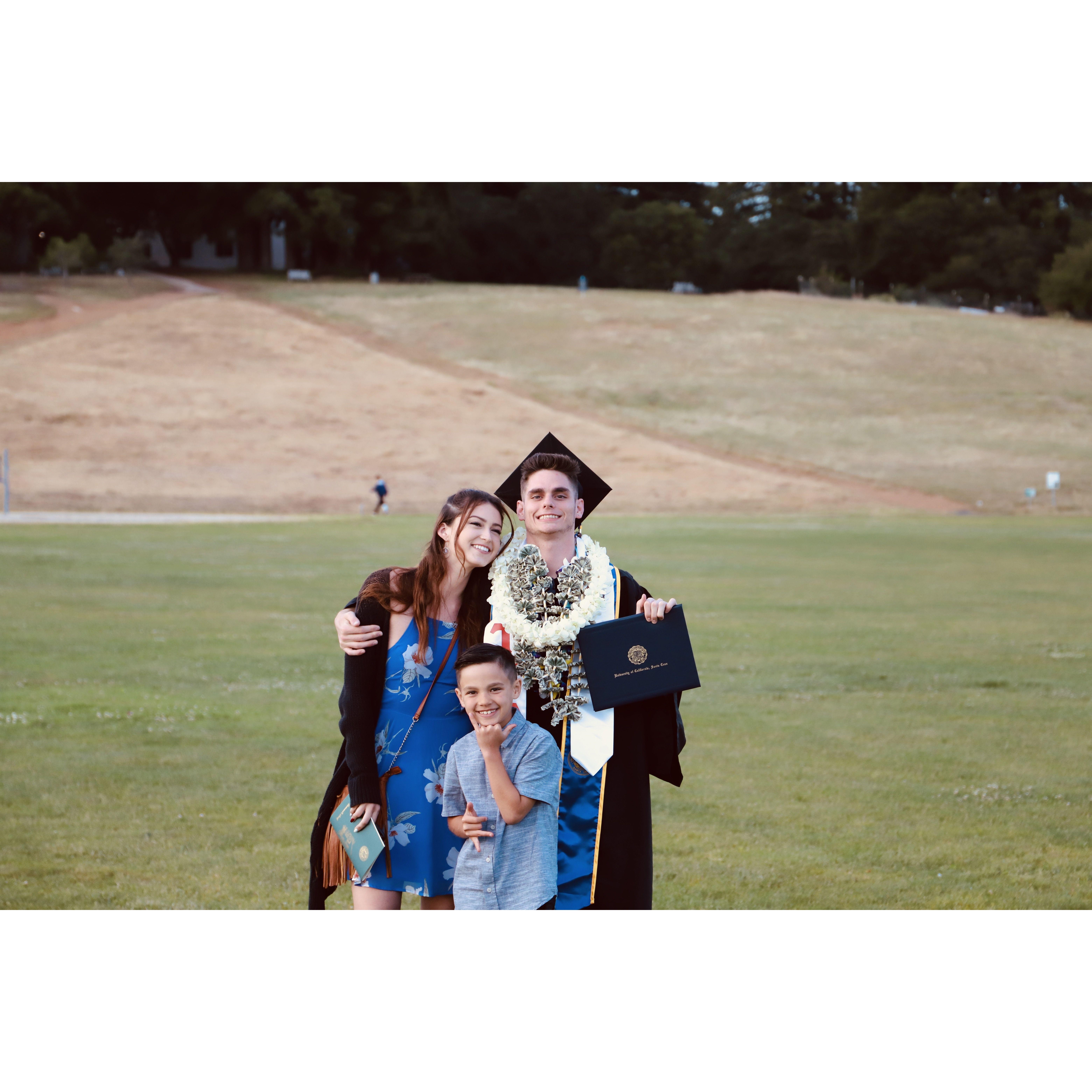 Jason graduates UC Santa Cruz in 2019, majoring in Business Management and Economics
