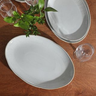 Dawson Mill 3-Piece Stoneware Oval Serving Platter Set