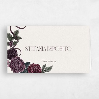 Purple Modern Wedding Place Card - Moreau