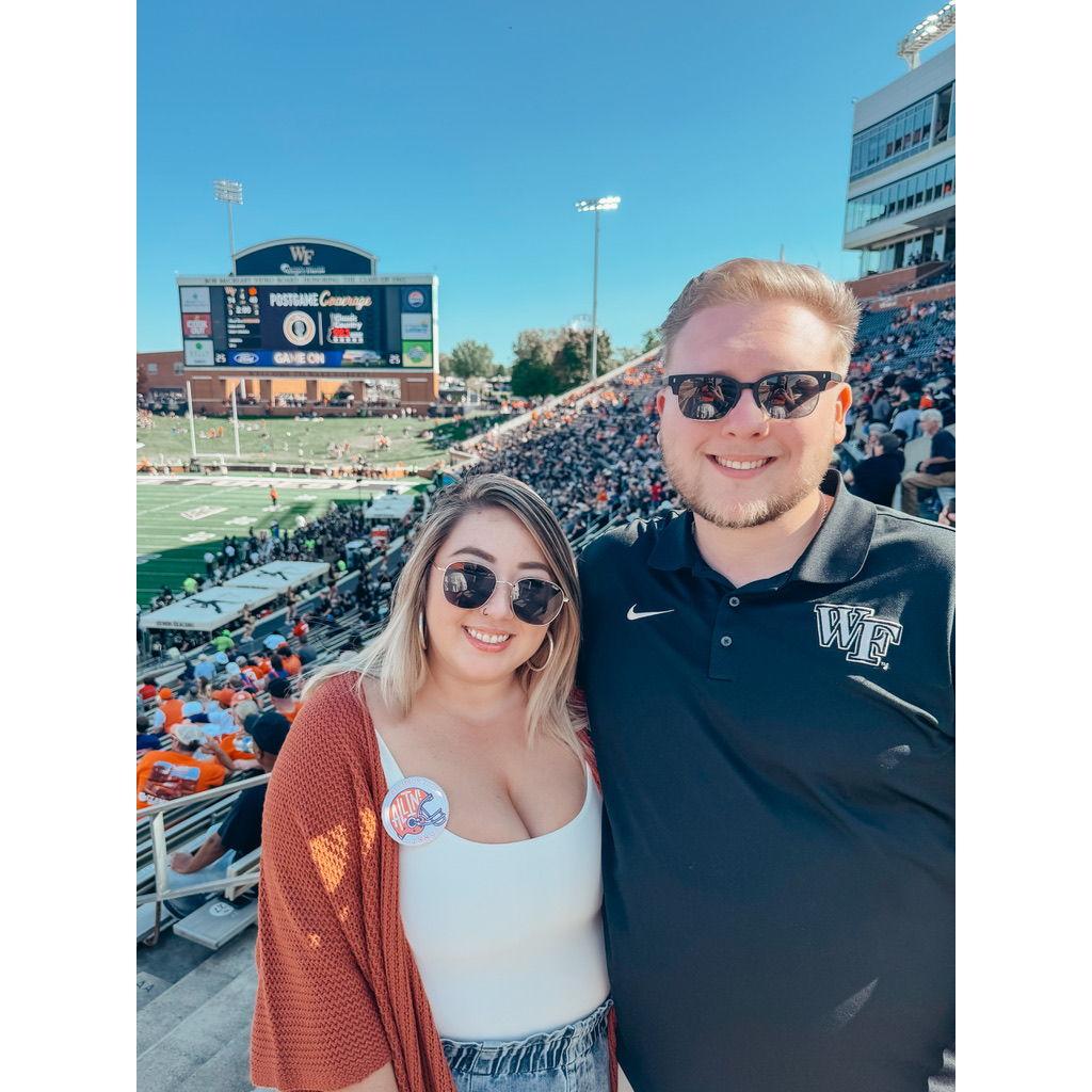 Nicole's first Wake Forest football game was a blowout for her Tigers :)