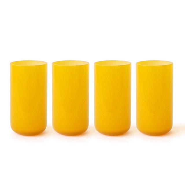 Jonathan Adler Yellow Pop Highball Glass Bundle