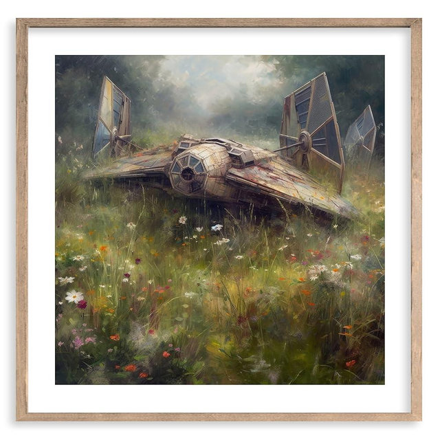 Star Wars Vintage Style Art Prints for Wall Decor - Premium Giclee for Home Decor - Aesthetic Antique Floral Oil Painting Style Wall Artwork Poster Decoration, Ready to Frame