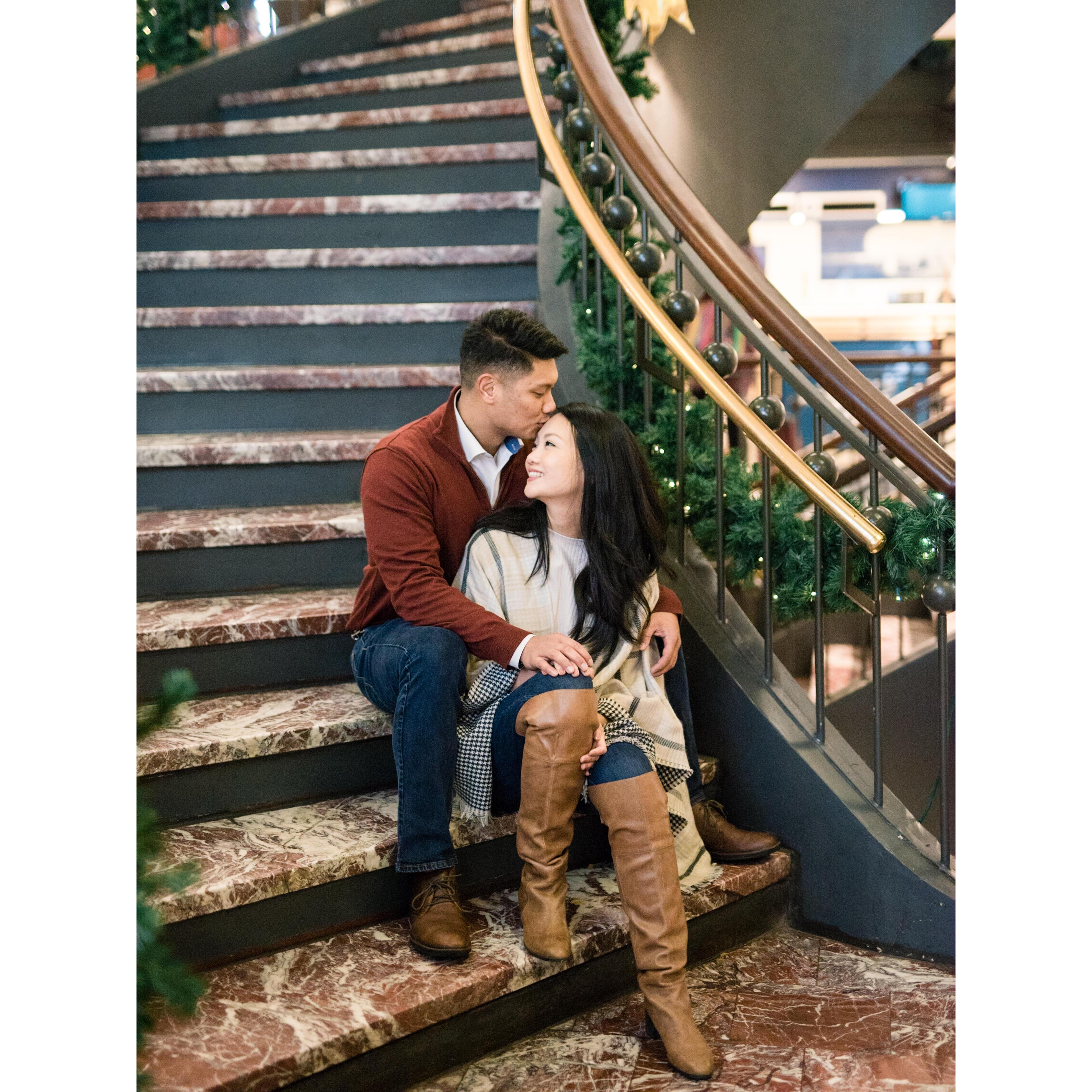 Engagement Photos by @featherfawn in Union Station