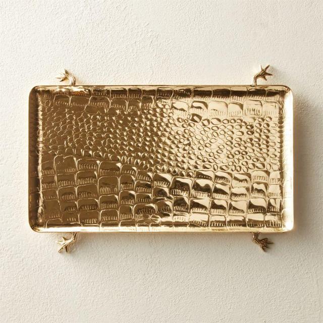 CB2 Stalk Gold Platter
