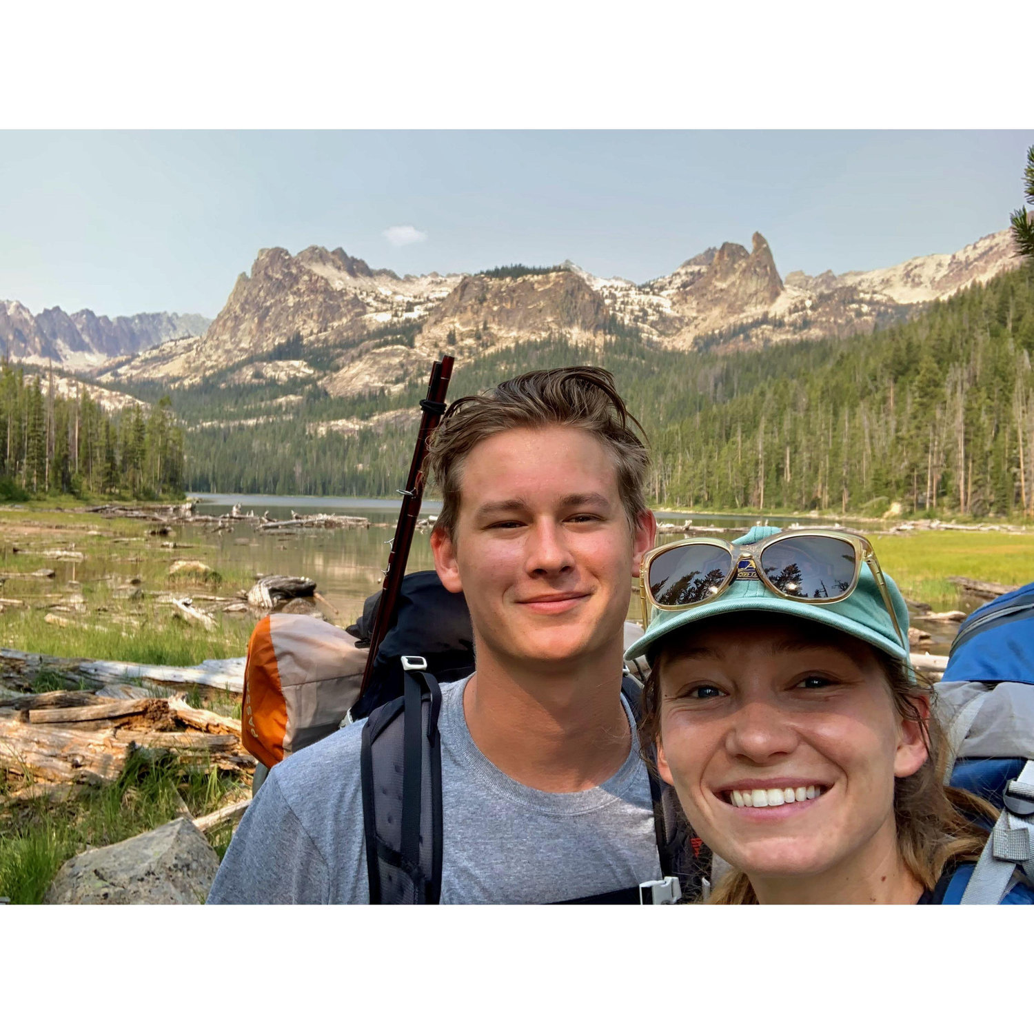 Backpacking in the Sawtooth Mountains.