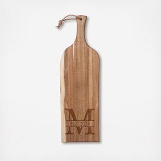 Est. 2026 Monogramed Artisan Acacia Charcuterie Board