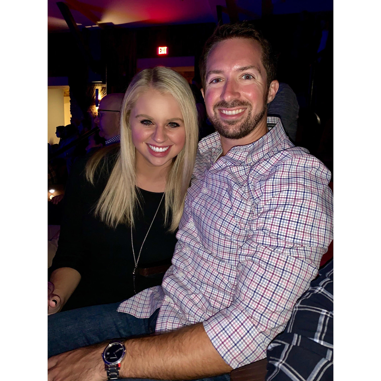 Our first picture together, taken at our second date seeing the Head and the Heart in concert