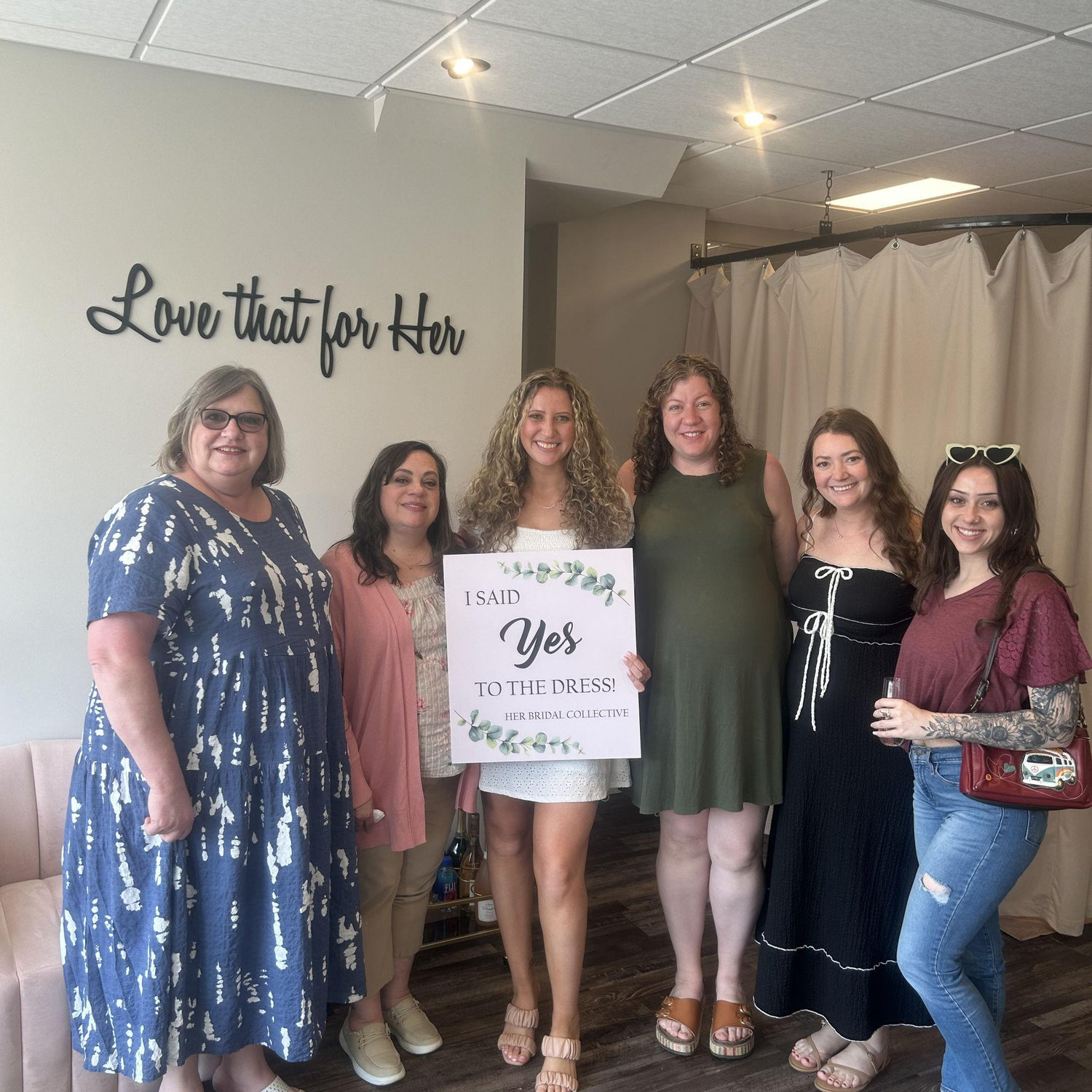 She said "Yes" to the dress!
