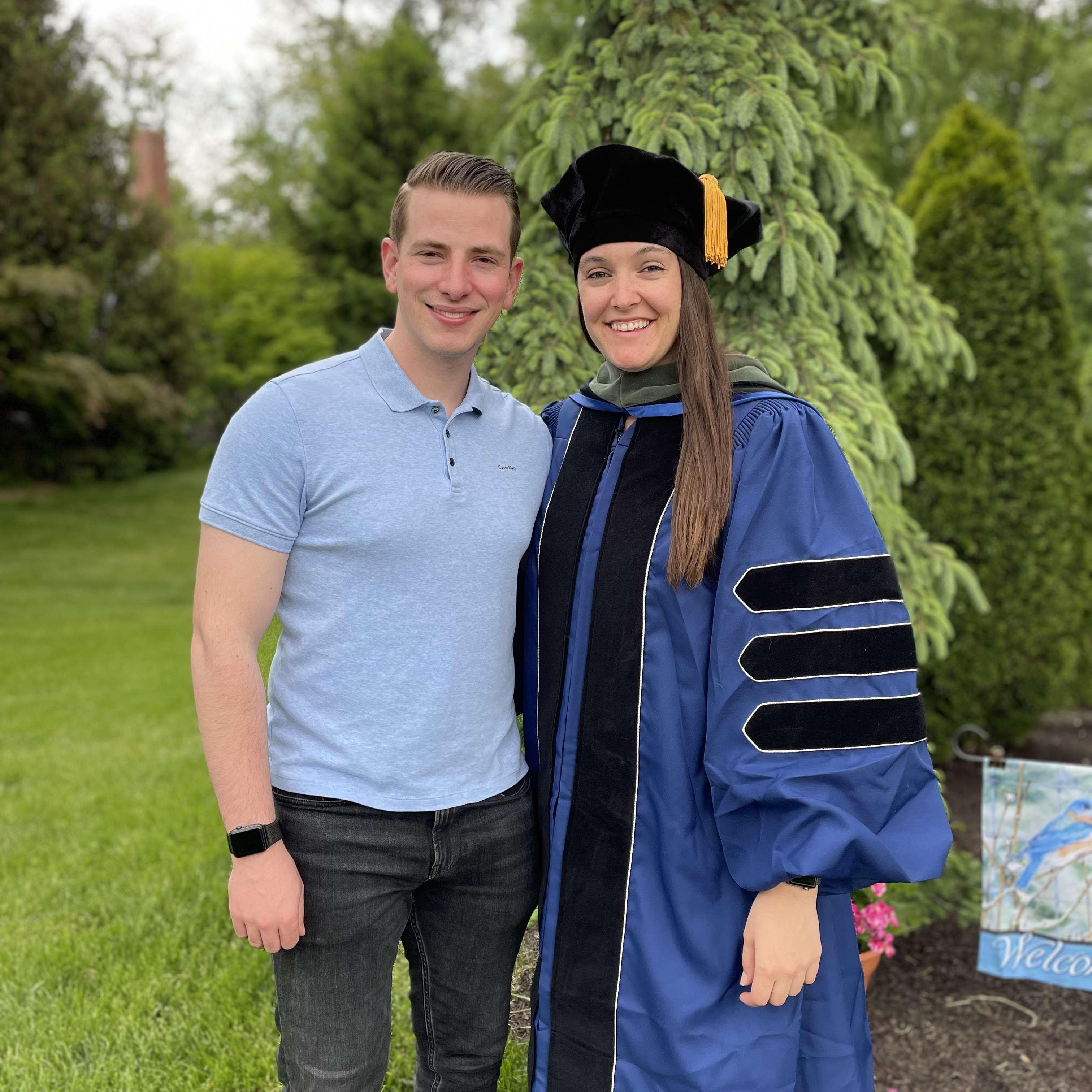 Morgans *virtual* graduation from physical therapy school from GWU