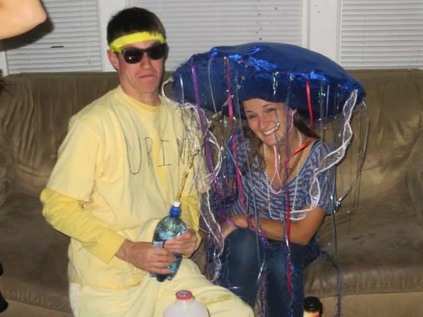 Halloween 2012
The girls created jellyfish costumes..Mike dressed as urine to ease the burn of their sting