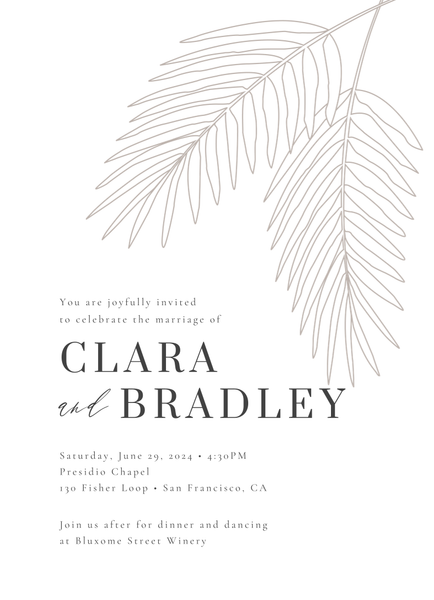 Talana Classic | Neutral Greige | Zola Wedding Invitations