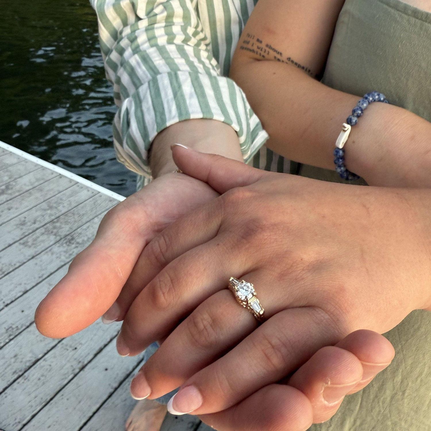 This photo was taken minutes after we got engaged, on Coeur d'Alene Lake!