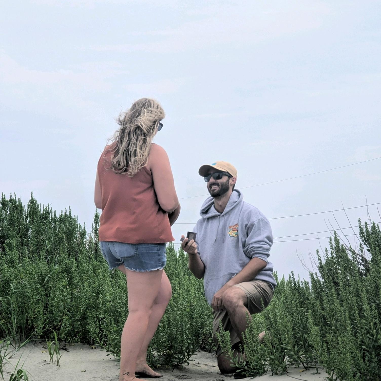 On our annual August summer trip to Megan’s grandparents, Bill and Kathy, Chris FINALLY popped the question! She said yes of course. (2024)
