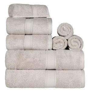 Luxury Cotton Heavyweight Ultra-Plush 8 Piece Towel Set by Blue Nile Mills