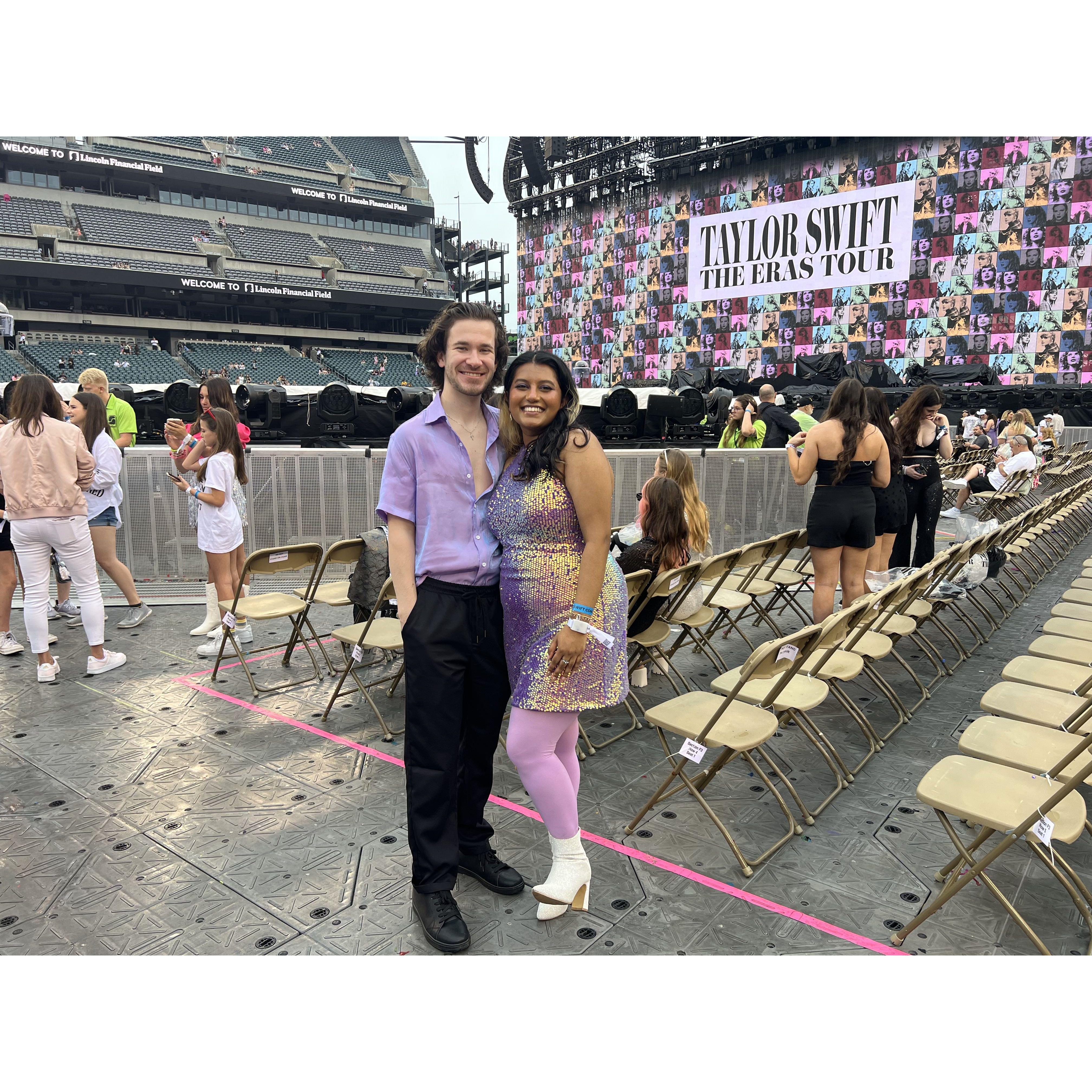 Just our second time seeing Taylor Swift and spending what we don't have haha...