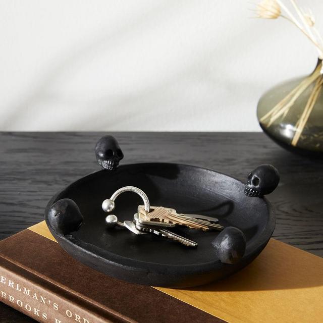 Skull Trinket Dish, Black
