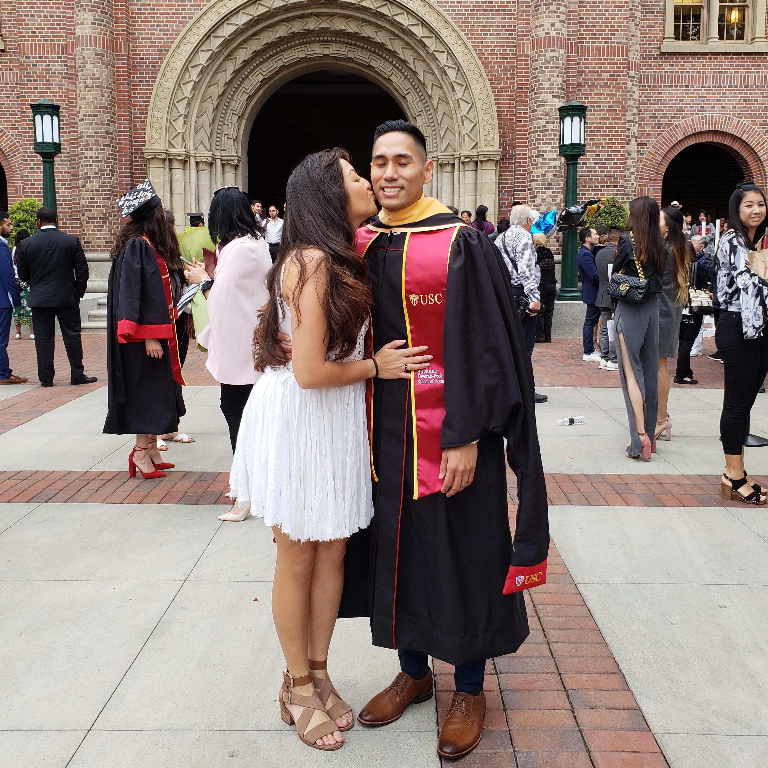 Andrei gets his Master's in Social Work degree!