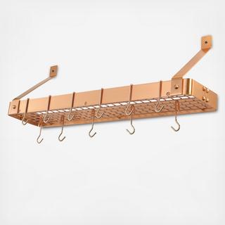 Solid Bookshelf Pot Rack