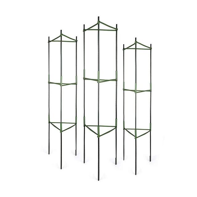 GROWNEER 6 Packs Plant Cages Assembled Tomato Garden Cages Stakes Vegetable Trellis, with 18Pcs Clips and 328Ft Twist Tie, for Vertical Climbing Plants