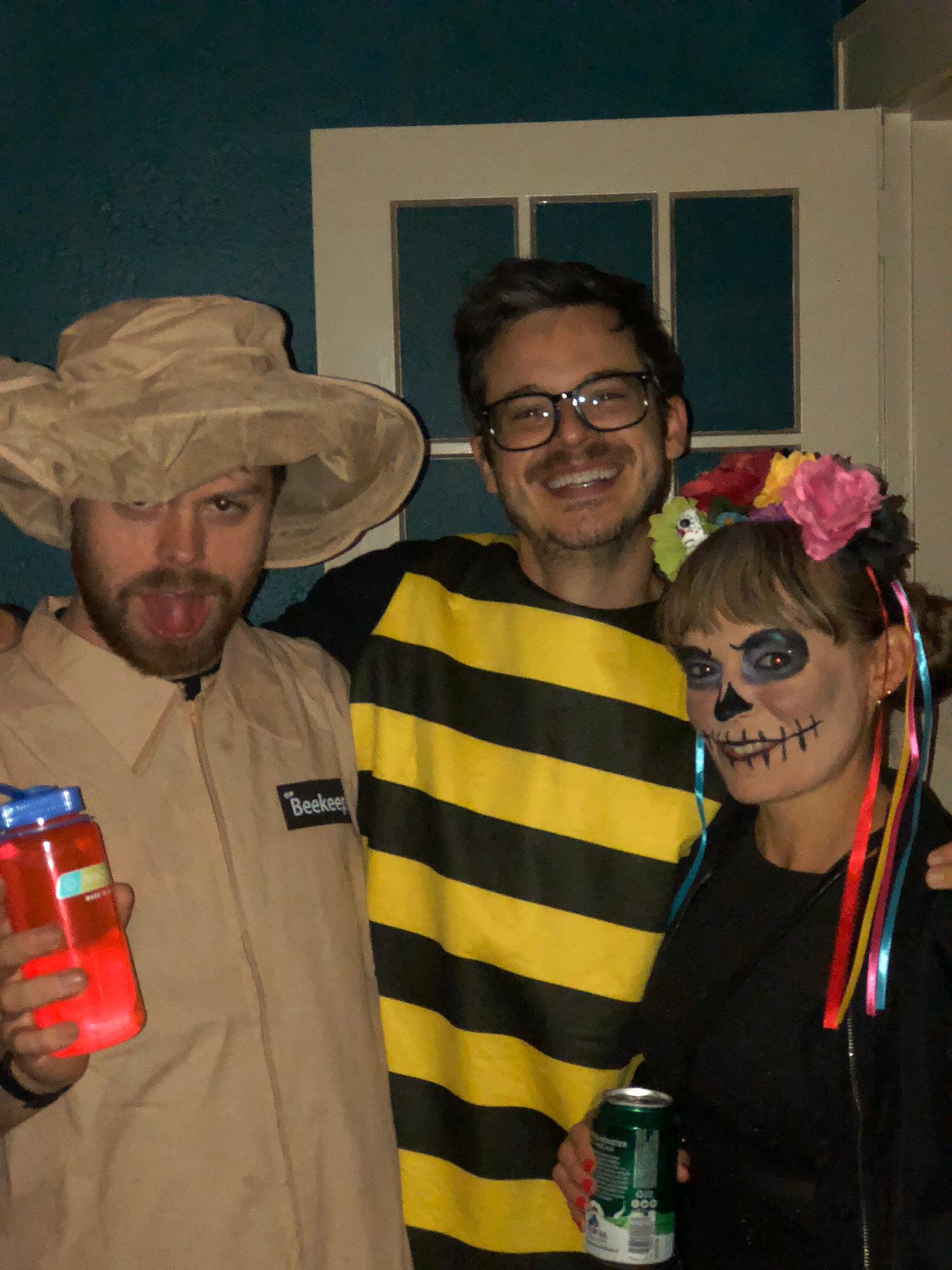With David’s Maid of Honor Heather on Halloween.