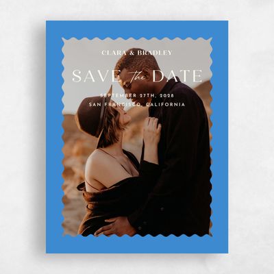 Blue Wedding Save the Date - Petra Photo