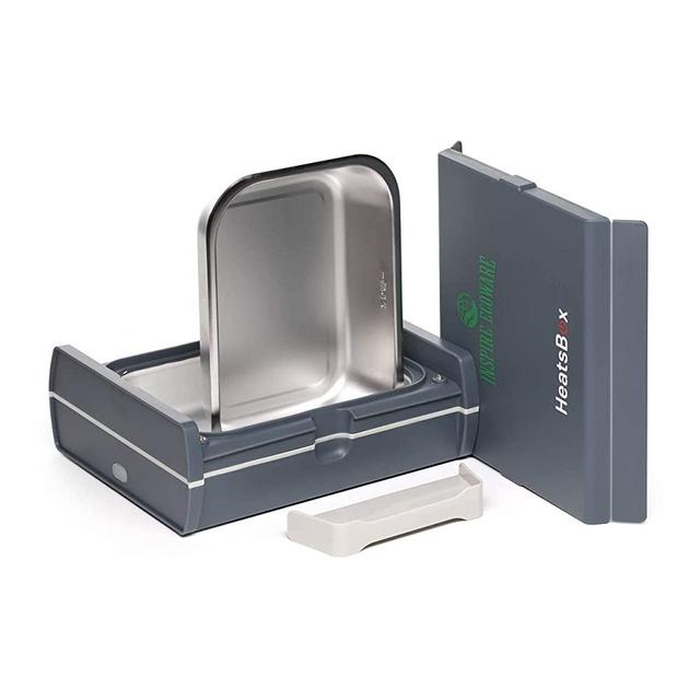 Heatsbox, Smart Phone Controlled Electric Heating Lunch Box, Food Storage Warmer Food Heater Portable Lunch Containers, 110V, Removable Stainless Steel Storage Tray & Lid