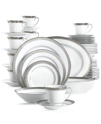 Noritake Crestwood Platinum 50-Pc. Service for 8