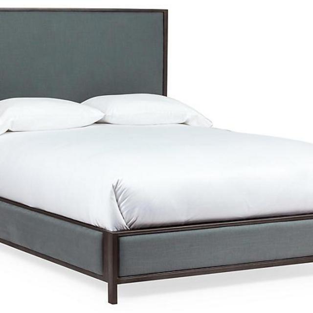 Beverly Bed, Gunmetal/Gray Linen