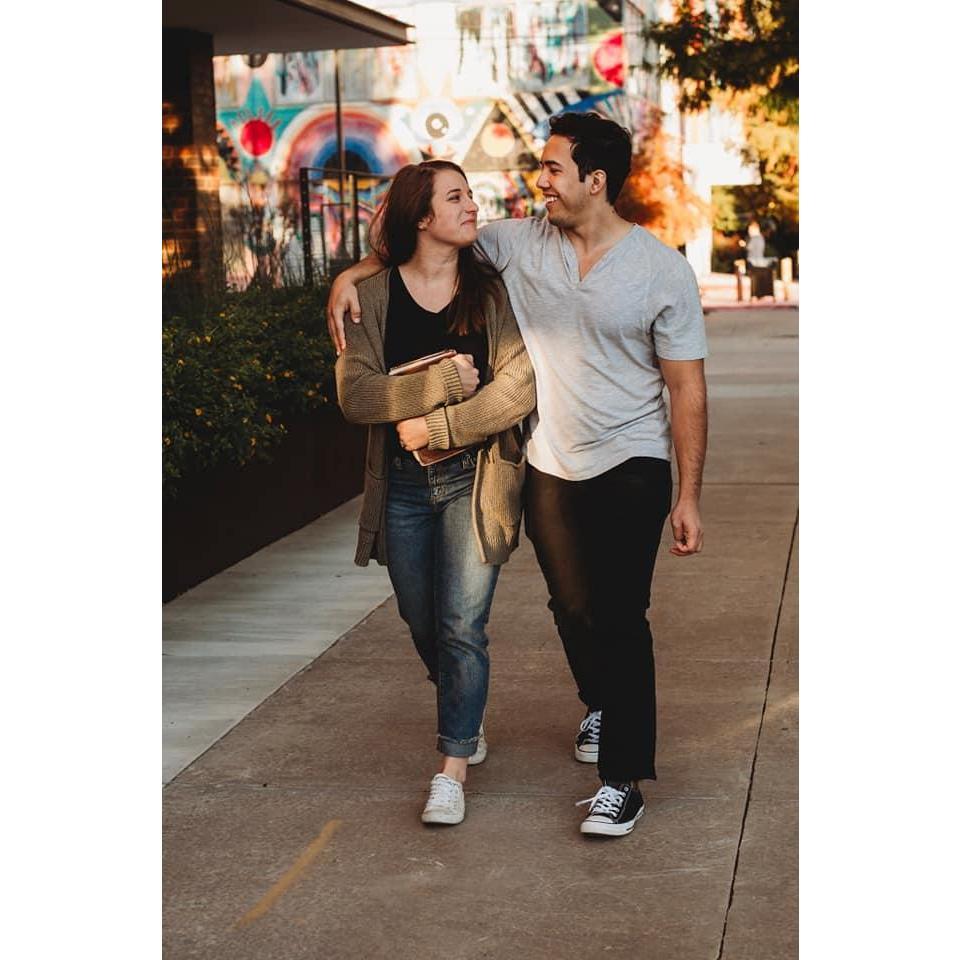 Taking a Long walk. One of our favorite engagement photos.