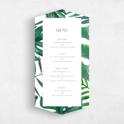 White Diamond Wedding Menu - Anaheim