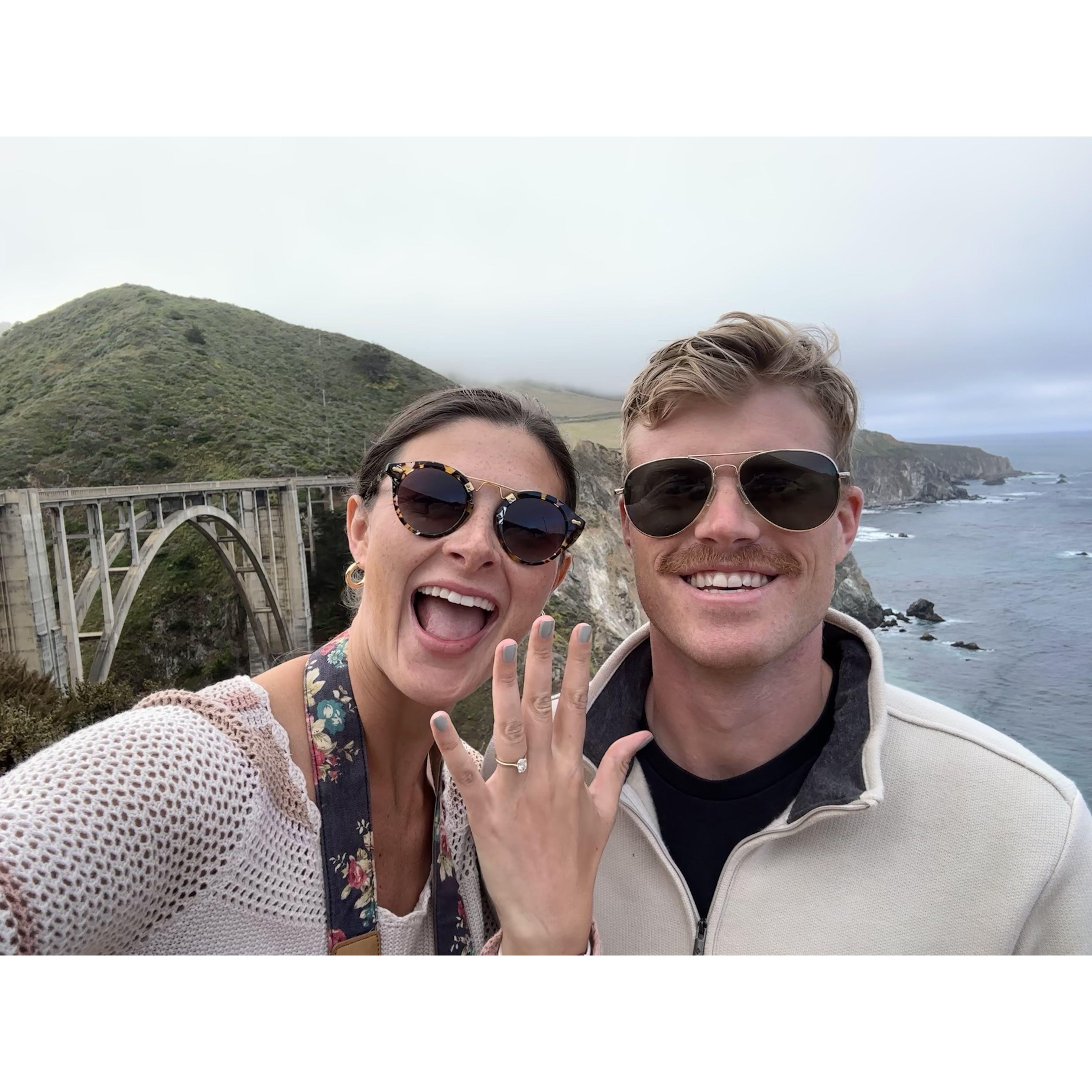 Trip to Big Sur the day after we got engaged!