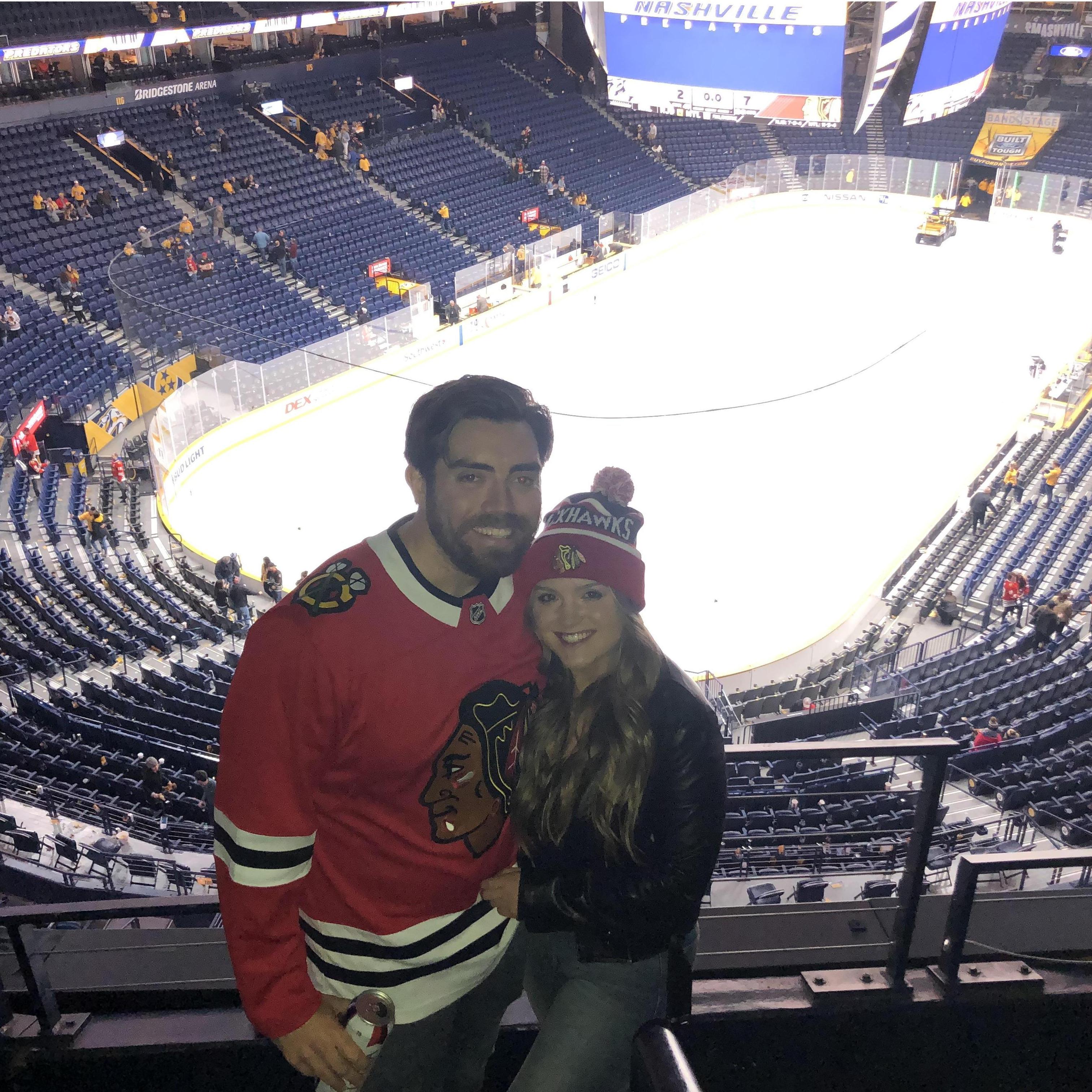 Predators v Blackhawks game at Bridgestone Arena - November 16, 2019