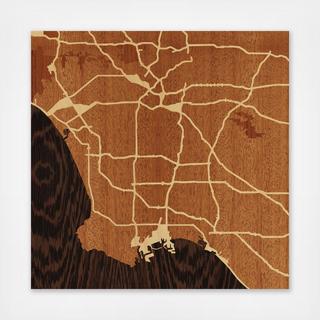 LA Wood-Inlay Map