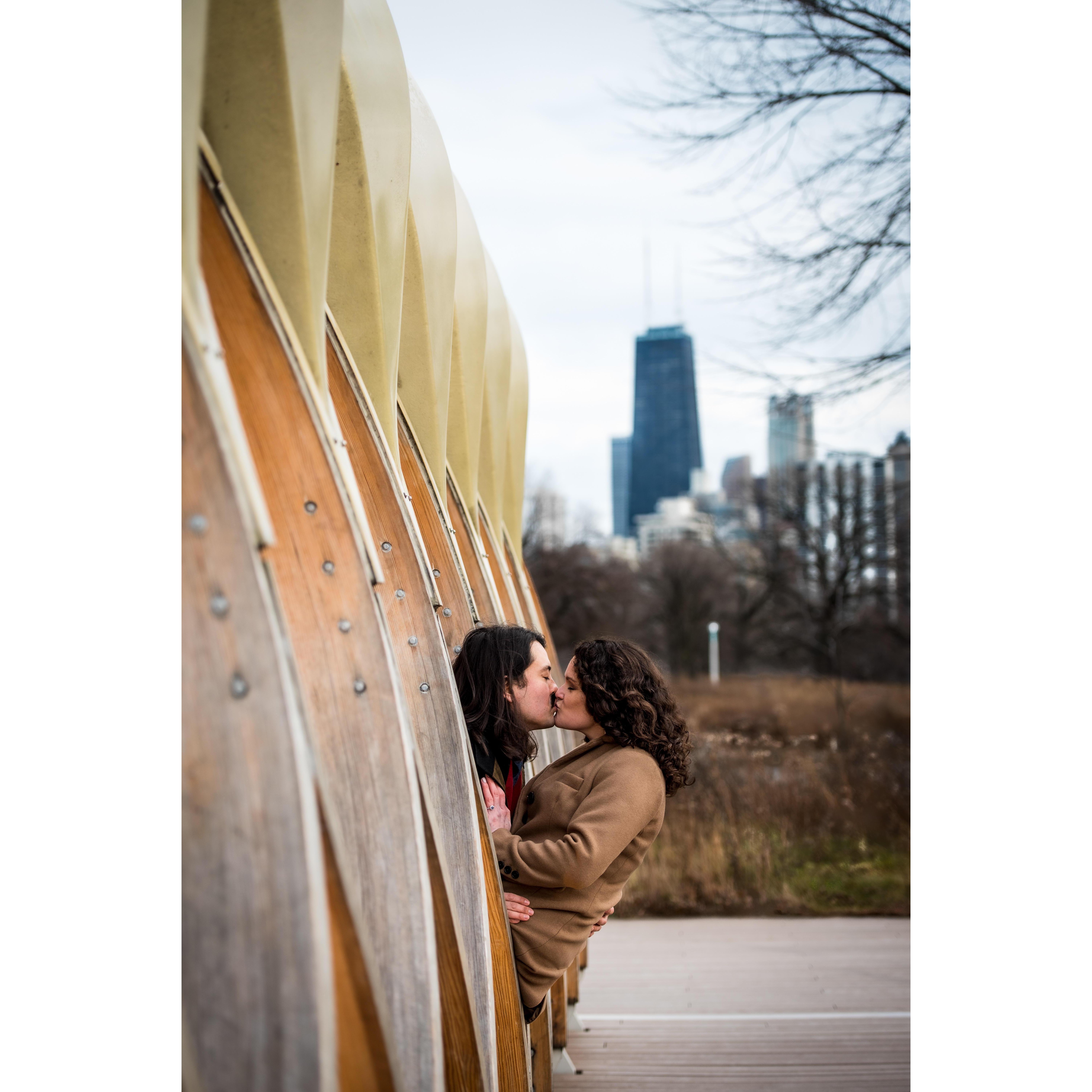 Engagement photos Lincoln Park December 2021