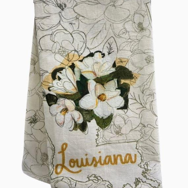 Magnolia Kitchen Towel, Southern Kitchen Decor, Louisiana Kitchen Towel, Southern Kitchen Towel, Kitchen Gift
