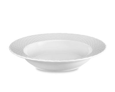 Pillivuyt Basketweave Porcelain Soup Plates, Set of 4