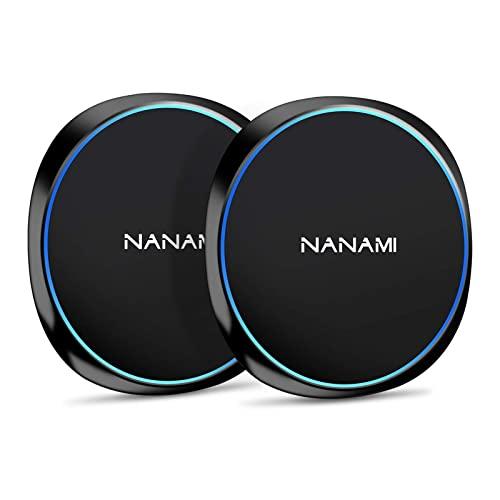NANAMI Fast Wireless Charger,10W Qi-Certified Wireless Charging Pad [2 Pack] Compatible Samsung S20/S10/S9/S8/S7/Note 10+/9/8, 7.5W for iPhone SE/11/11 Pro/11 Pro Max/XS Max/XS/XR/X/8 Plus/New Airpods