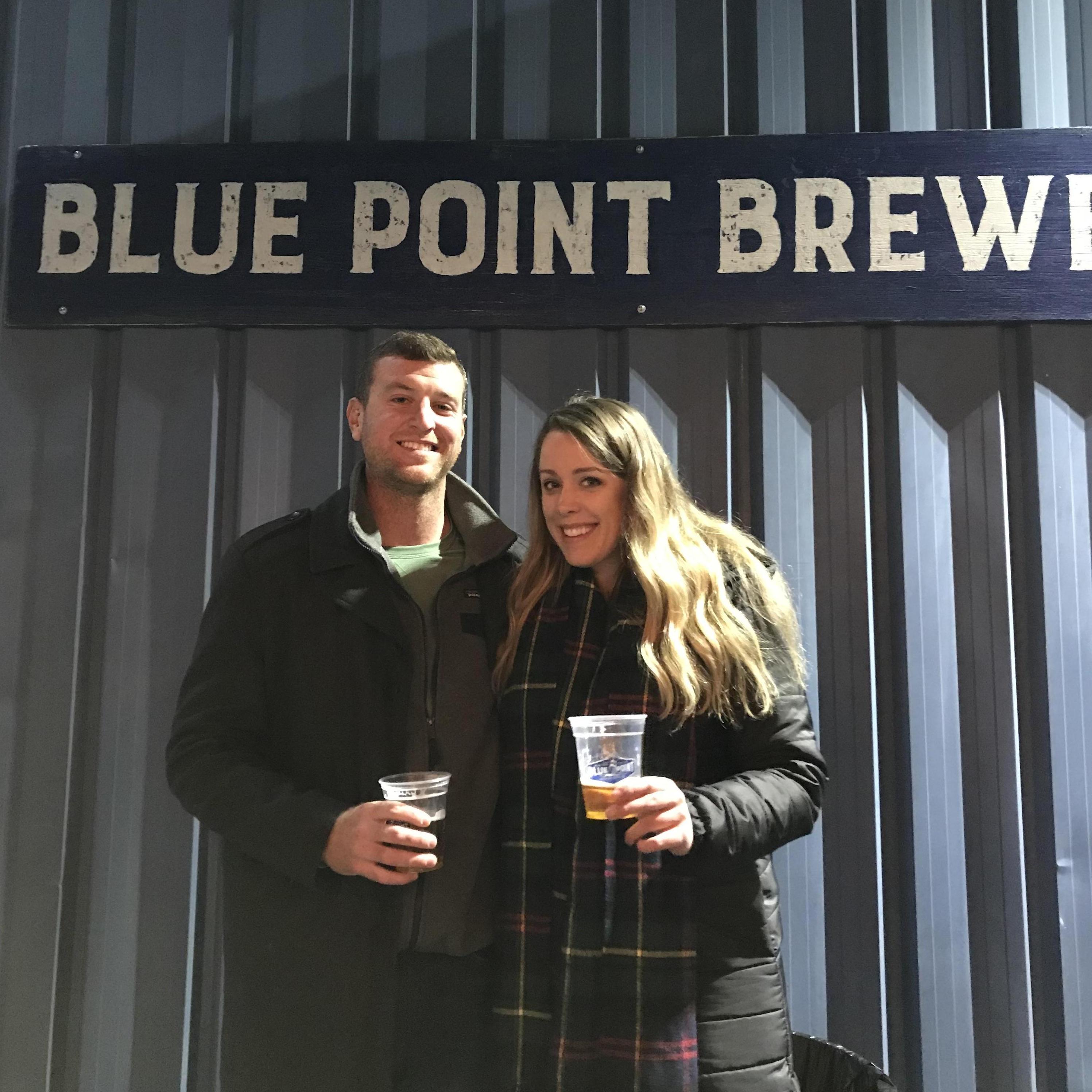 Trying to stay warm with the Wenz crew over Thanksgiving at Blue Point Brewery in Long Island